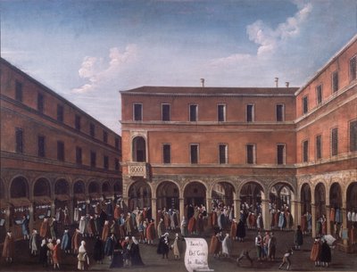 The Bancho del Giro in the Rialto, Venice by Gabriele Bella